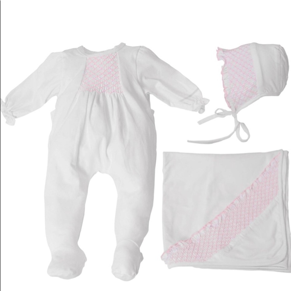 2 matching sets - pink/white and blue/white